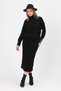 Thick Turtleneck Sleeve Button Detail Sweater and Slit-Free Rubber Waist Skirt Knitwear Set - 5