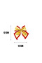 Christmas Tree Ornament Gold Red Satin Bow 6 Pieces 12 cm - 5