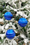 New year's tree ball luxury glitter embossed 8 cm size 3 pieces acetate boxed - 3