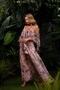 Powder Printed Strap Long Evening Dress - 3