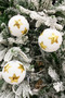 Christmas Tree Ball Luxury Gold Star Printed 3 Pieces 8 cm - 4