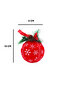 New Year Tree Ball Luxury Snowflake Printed with Pinecone and Coconut Detail 3 Pieces 10 cm - 5