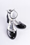 Black Patent Leather Girls' High Heeled Shoes