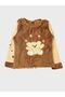 Girl's Cream Colored Teddy Bear Patterned Long Sleeve Winter Fleece Pajamas Set - 4