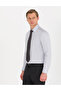 Gray Slim Fit Long Sleeve Classic Shirt 50256437-Vr024 - 3