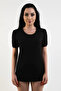 15069 Women's Short Sleeve Thermal Underwear - Black