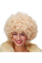 Gold Color Curly Afro Bonus Wig Hair Party Wig Platinum Gold