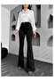 Black Flared Leg Jeans High Waist Power Lycra Jeans - 5