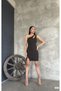 Women's Black One Shoulder Scuba Crepe Evening Dress Homecoming Dress - 4