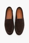 Vayne Bitter Brown Genuine Suede Leather Flat Sole Women's Loafer - 8