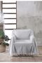 NATURAL ARMCHAIR SOFA COVER SINGLE SOFA GRAY 160x160