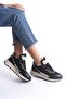 Sersp Black Navy Blue Sneaker Casual Lightweight Sports Shoes