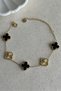 Caprea Steel 17+4cm Double Sided Black Gold Women's Bracelet Women's Steel Bracelet - 3
