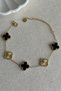 Caprea Steel 17+4cm Double Sided Black Gold Women's Bracelet Women's Steel Bracelet