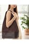 100% Genuine Suede Leather Hand and Shoulder Bag New Season Large Size Shoulder Strap Autumn Winter Bag - 5