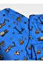 Boy's 100% Cotton Blue Work Machine Pattern Long Sleeve Winter Pajamas Set - 2