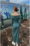 Long Sleeve Madonna Collar Camisole Dress - 2