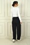 Women's Elastic Waist Pocket Palazzo Trousers - 4