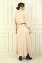 Women's Front Zipper Jacket Elastic Waist Long Skirt Osyho 2 Piece Set - 4