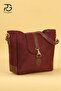 Original Large Volume Luxury Suede Long Strap Zippered Single Compartment Lock Detailed Hand and Shoulder Bag - 5