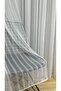 Tulle Curtain Luxurious Silver Foil Dense Pleated 1/3 Heavy Weight Draped Tulle Curtain Wrinkle-Free No Ironing Needed - 3