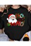 New Year's New Year Concept Ho Ho Ho Printed Crew Neck Oversize Sweatshirt Unisex
