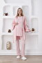Maternity Clothing / Buttoned and Long Sleeve Pajamas and Dressing Gown Set - Slippers and Crown Gift - 3