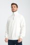 Bayaz Unisex Oversized Cotton with Fleece Inside Wool Stand-Up Collar Half Zipper Sweat - 2