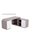 Light Concrete-Premium White ED3-LSLCW Executive Desk 180 cm - 2