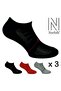 Yogi Cotton Casual Comfort Kids Socks 3 Pack Black/Red/Grey