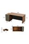 Natural Dijon Walnut-Lava Grey ED3-LSNDW-LG Executive Desk 180 cm - 5
