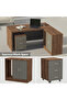 Noce 1825 160cm Modern Executive Desk Dark Walnut - 4