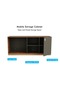Natural Dijon Walnut + Grey GED-5 Glass Executive Desk 320 cm - 3