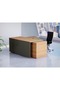 Natural Dijon Walnut-Lava Grey ED3-LSNDW-LG Executive Desk 180 cm