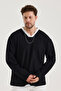 V-Neck Long Sleeve Comfortable Fit T-Shirt - 2