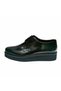 Black Shiny Leather High Sole Men's Shoes