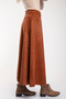 Women's Taba Mevlana Plain Suede Skirt - 4
