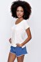 Women's Stone V-Neck Wide Casual T-Shirt - 3