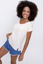 Women's Stone V-Neck Wide Casual T-Shirt - 4