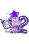Sanrio Kuromi Age 2 - Purple Hello Kitty Anime Balloon Set - 2
