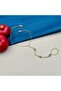 Steel Gold Evil Eye Beaded Paperclip Chain Şahmeran - 4