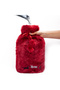 Cats Red Wine Hot Water Bottle with Soft Plush Cover 68 OZ - 3
