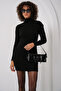 15797 Turtleneck Knitwear Dress - Black - 4