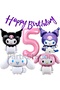 Sanrio Kuromi Melody - 5 Years Pink Anime Balloon Set - 2