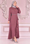 Belted Dress Dusty Rose Kbr5078 - 2