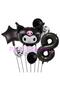 Sanrio Black Kuromi 8 Year Old Balloon Set Anime Kawaii Kuromi Concept Birthday Balloon Set - 3