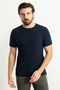 Striped Slim Fit Crew Neck Men's T-Shirt Navy Blue - 36787.23Y - 4