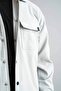 Men's Shirt Gray Parachute Fabric Relaxed Fit Seasonal Snap Closure Flap Side Pocket Coat - 4