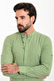 Patterned Slim Fit Judge Collar Long Sleeve Linen Men's Shirt Çağla - 37780.23Y - 4
