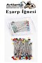 Scarf Needle Black 100 Lü 1 Pack Turban Needle Hijab Bulk Needle Shawl Wedding Wedding Engagement Henna Sunnet - 4